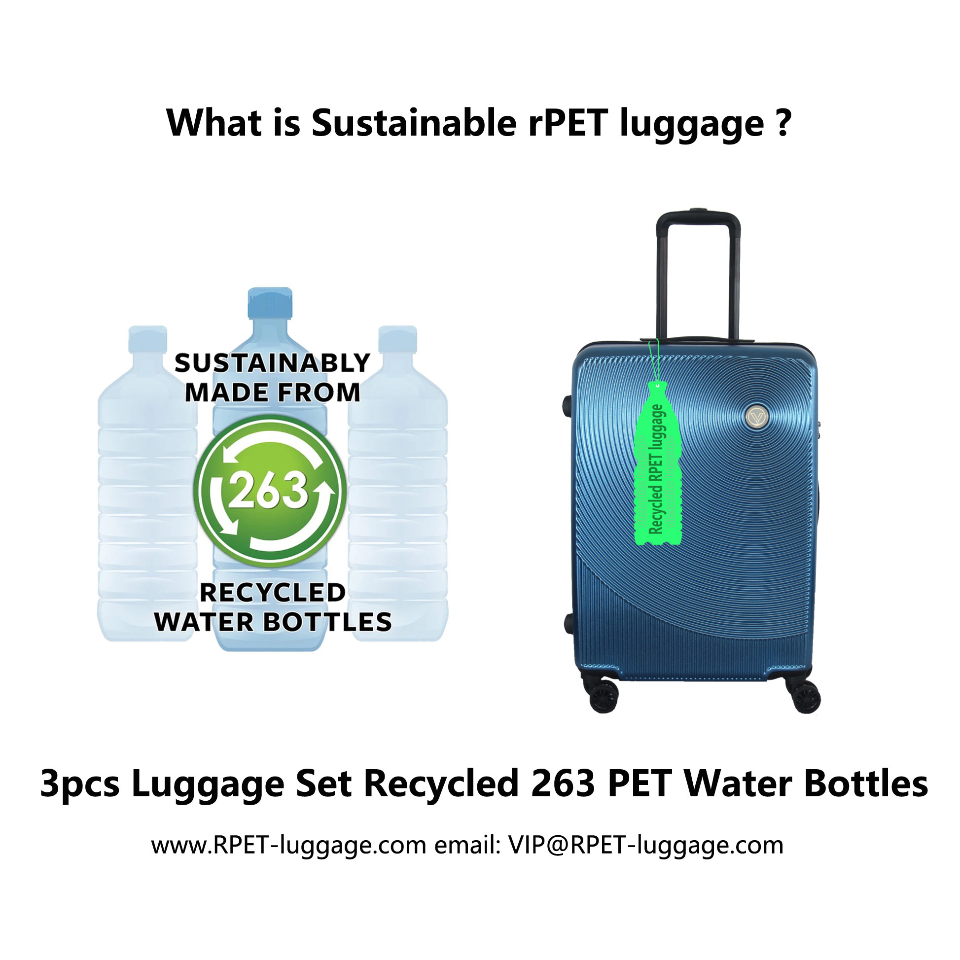 Sustainable rPET luggage Sustainable rPET suitcase