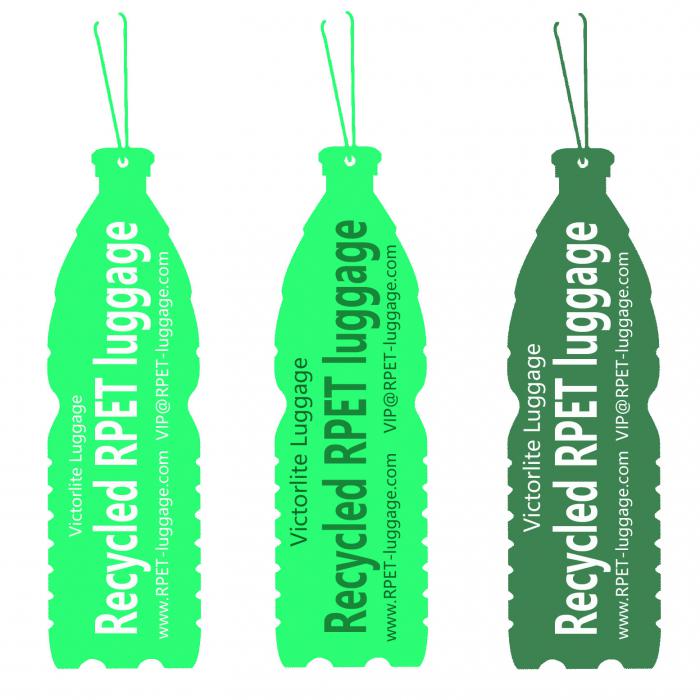 Green Hangtag for Eco-friendly Material Recycled RPET luggage