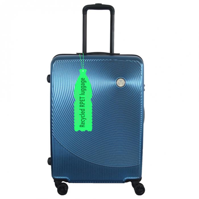Youd Never Guess This Stylish ECO Hardside Luggage Was Made of Recycled PET Water Bottles