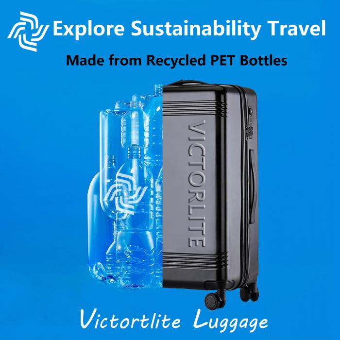 ECO-friendly rPET Hardside Spinner Wheels Luggage Hard Case Harde Koffer